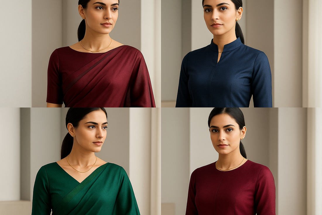 Bengal Silk Sarees Blouse Neck Designs: Slim Look & Office Styling Tips 2025