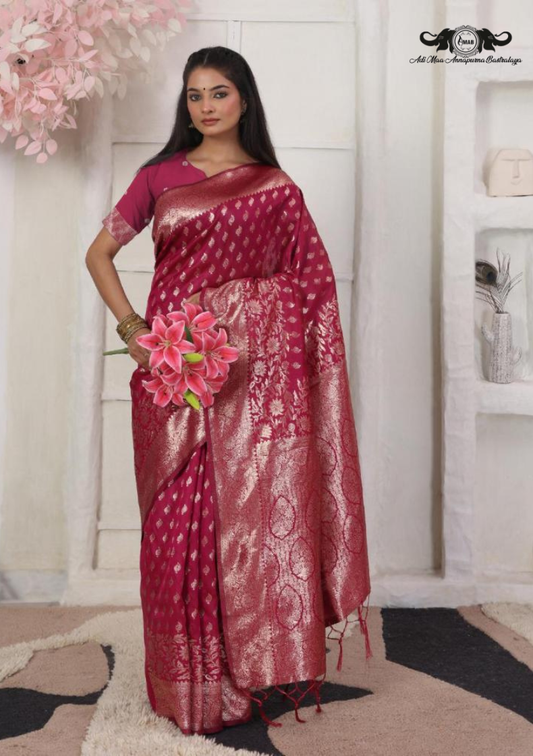 Artistic Abstract Digital Print Linen Saree with Metallic Border SET OF 6