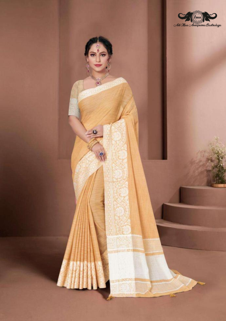 Designer Pochampally Soft Silk Saree with Fancy Latkan Work SET OF 5