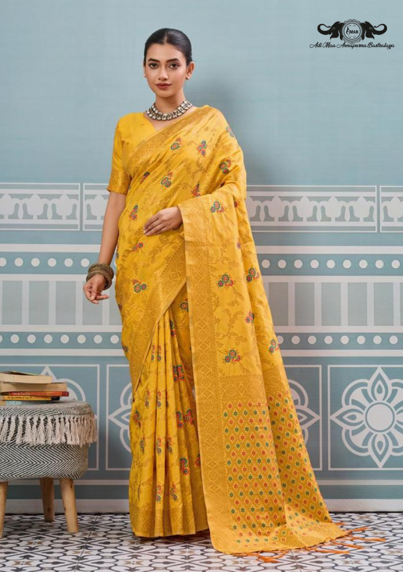 Cotton Blend Digital Print Saree with Intricate Elephant Motifs set of 6