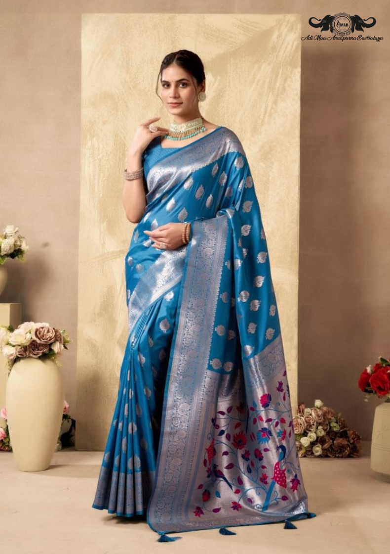 Cotton Blend Digital Print Saree with Intricate Elephant Motifs set of 2