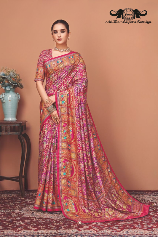 Luxurious Art Silk Saree with Traditional Pichwai Digital Print
