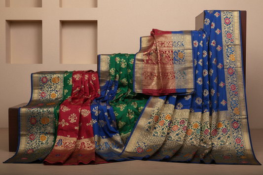 Silk Jamdani Sarees, Floral Designs & Designer Sarees