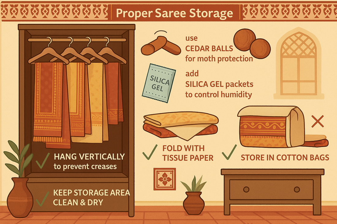 How to Store Your West Bengal Silk Saree | Prevent Folds & Damage