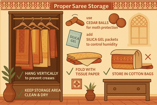 How to Store Your West Bengal Silk Saree | Prevent Folds & Damage