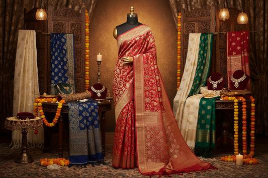 Jamdani saree& Benarasi Sarees: Wedding Traditions Explained