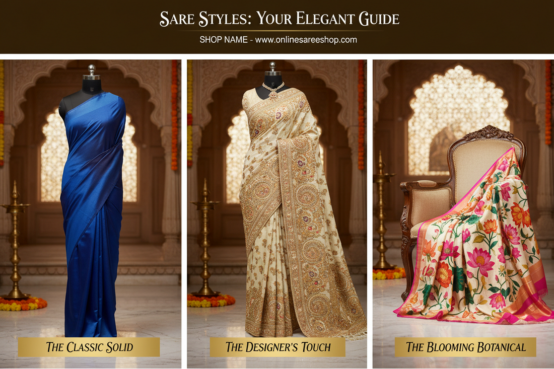 Floral Sarees Shop: Plain, Designer & Floral Styles