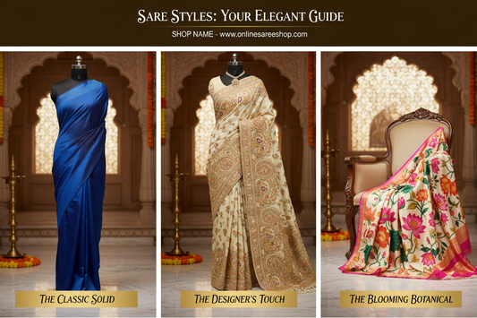 Floral Sarees Shop: Plain, Designer & Floral Styles