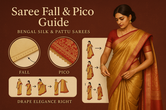Saree Fall and Pico Guide for Bengal Silk & Pattu Sarees | Drape Elegance Right