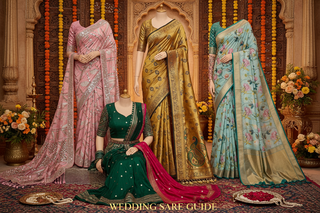 Designer & Floral Sarees Guide: Banarasi, Designer & Floral