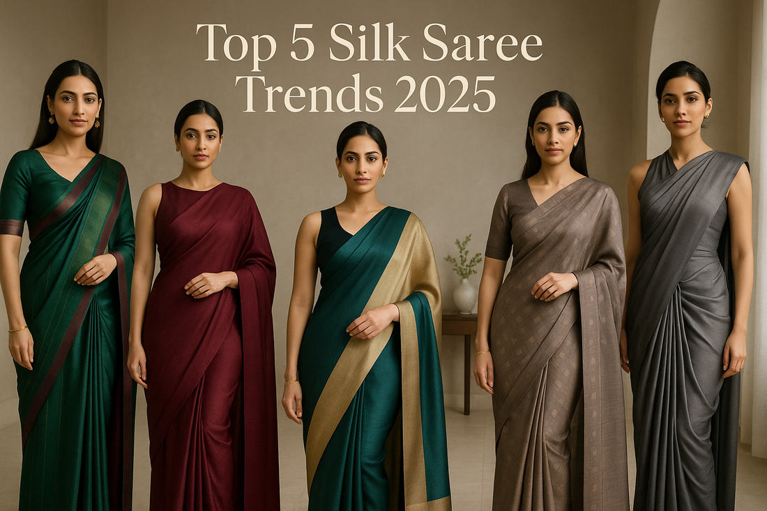 Top 5 Silk Saree Trends for 2025: Look Slimmer & Stylish with the Latest Saree Styles