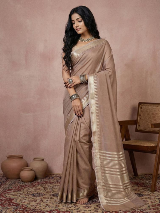 URBAN LOOM VOL 1 – Fancy Designer Cotton Silk Saree with Zari Border & Latkan