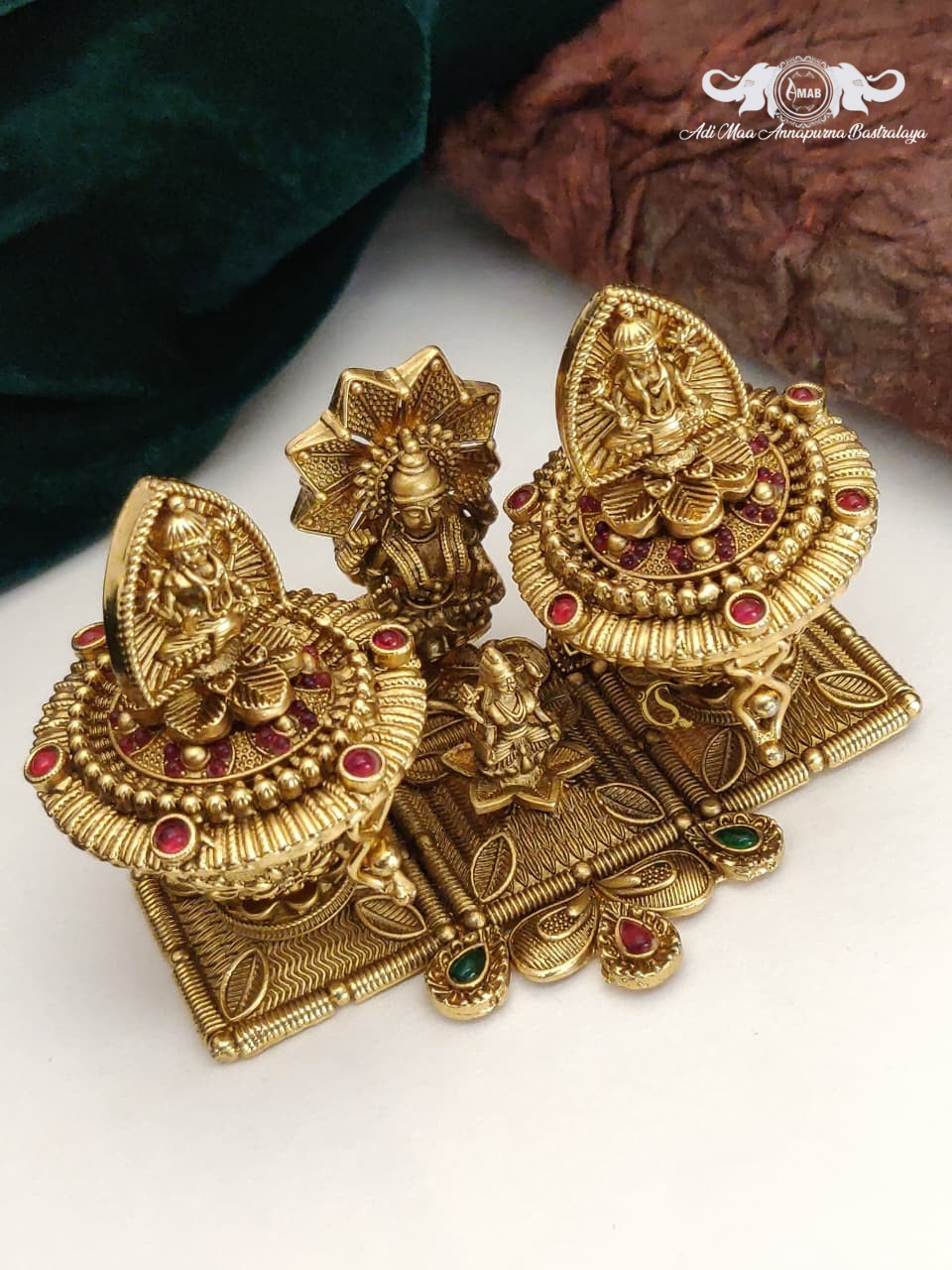 Wholesale Antique Gold Temple Deity Set for Pooja