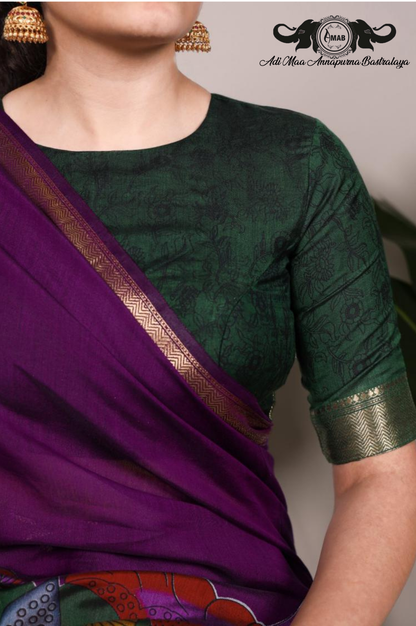 Wholesale Traditional Art Print Saree with Zari Border - Bulk