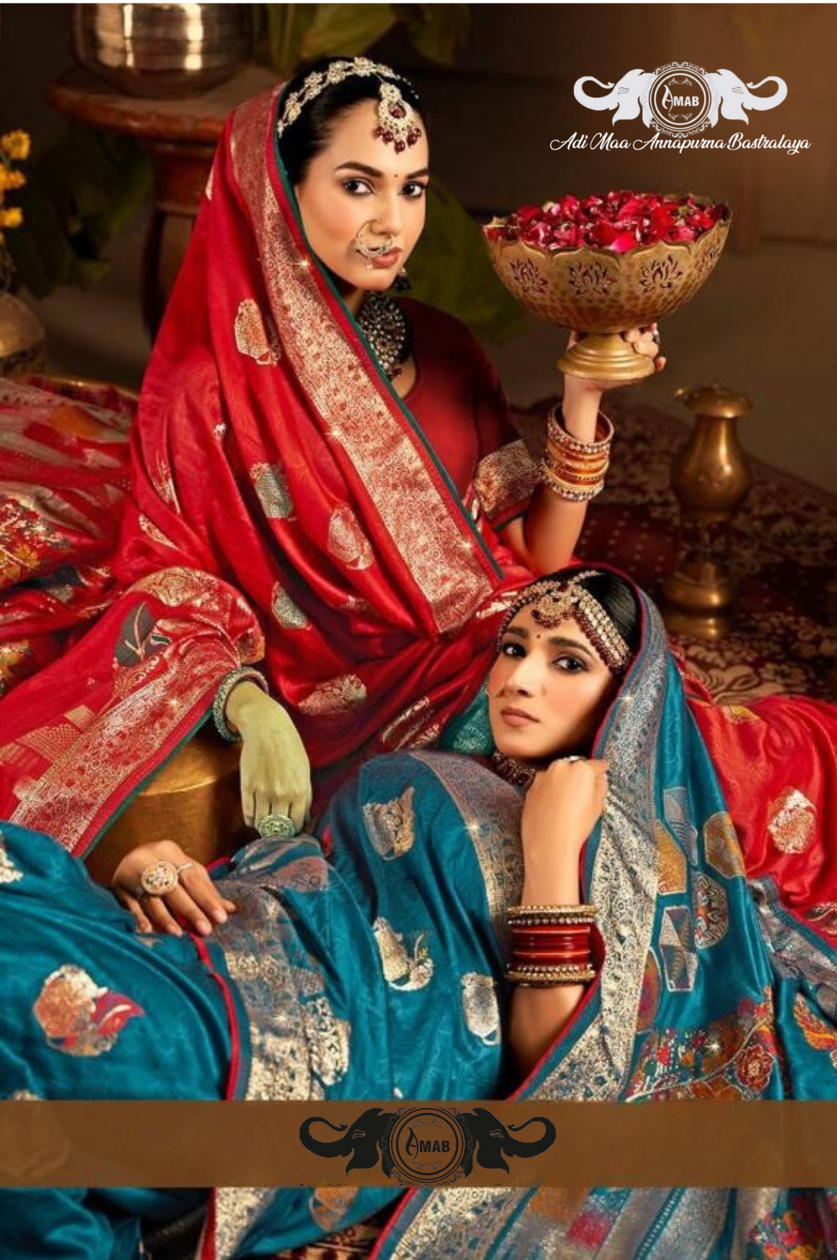 Wholesale Heavy Zari Silk Blend Saree Collection - Bulk