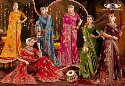 Wholesale Heavy Zari Silk Blend Saree Collection - Bulk