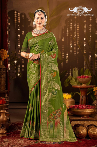 Wholesale Heavy Zari Silk Blend Saree Collection - Bulk