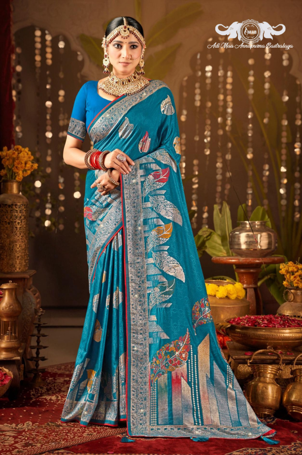 Wholesale Heavy Zari Silk Blend Saree Collection - Bulk