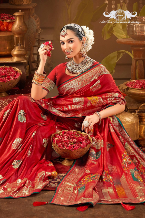 Wholesale Heavy Zari Silk Blend Saree Collection - Bulk