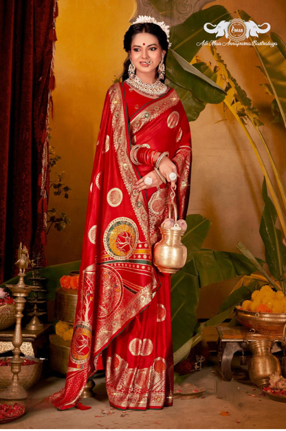 Wholesale Heavy Zari Circular Buta Silk Saree Collection