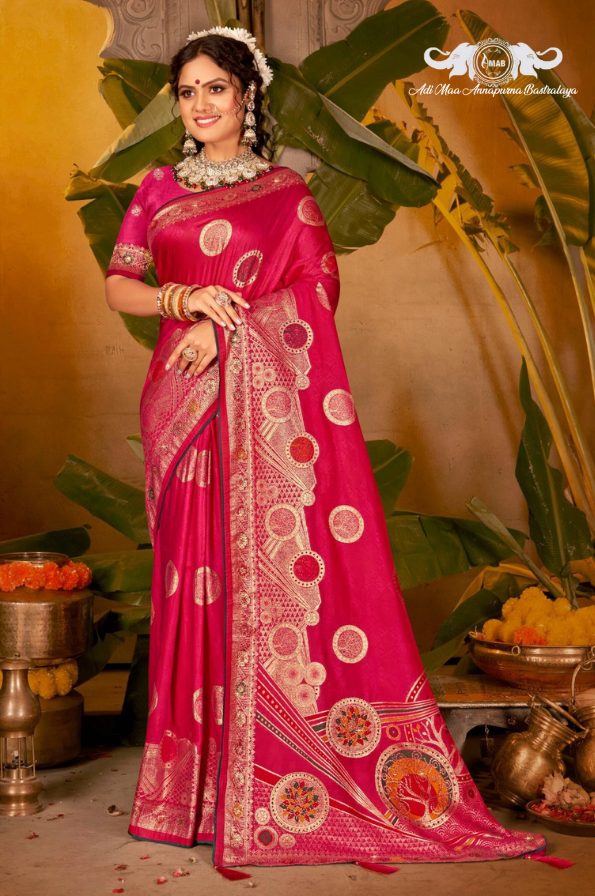 Wholesale Heavy Zari Circular Buta Silk Saree Collection