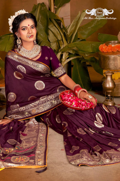 Wholesale Heavy Zari Circular Buta Silk Saree Collection