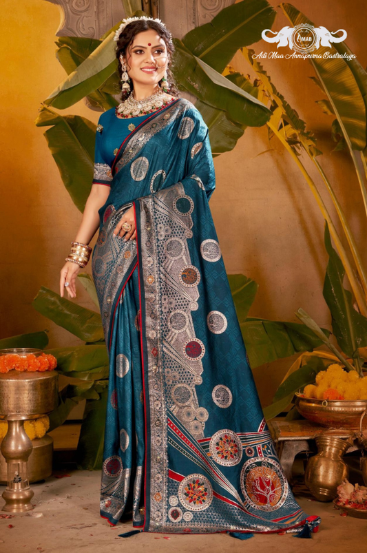 Wholesale Heavy Zari Circular Buta Silk Saree Collection