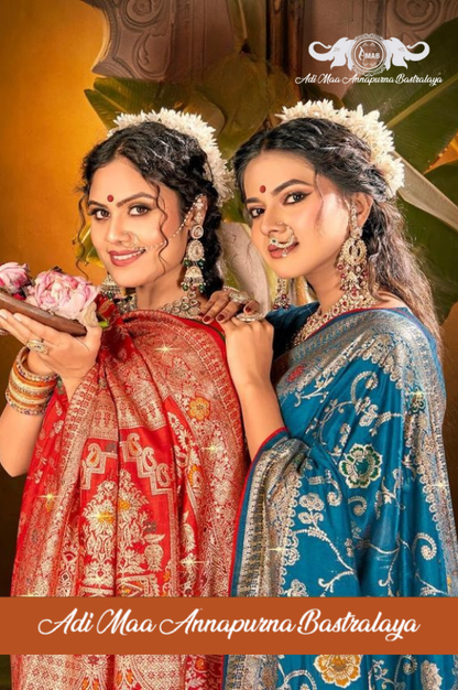 Wholesale Heavy Brocade Silk Saree with Figural Pallu