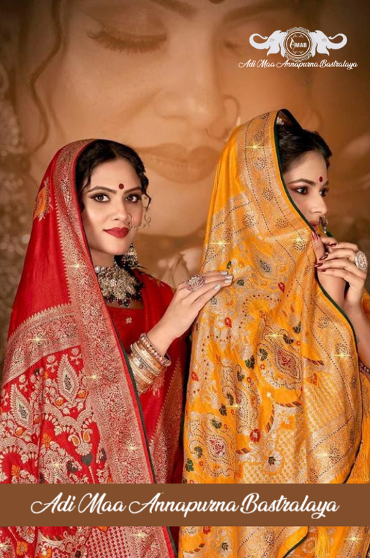 Wholesale Patola Style Silk Saree with Square Zari Buta