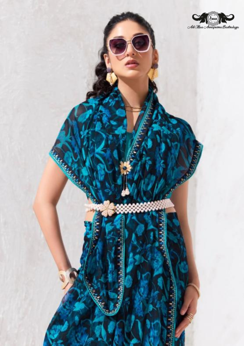 Designer Pochampally Soft Silk Saree with Fancy Latkan Work SET OF 2