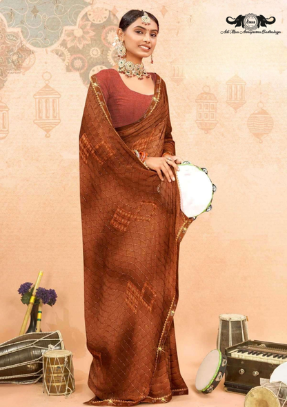 Designer Pochampally Soft Silk Saree with Fancy Latkan Work SET OF 2