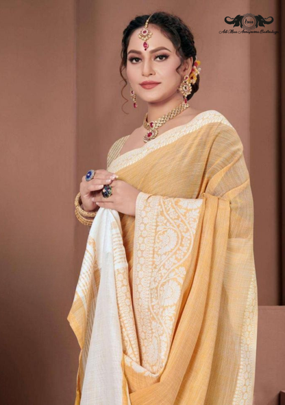 Designer Pochampally Soft Silk Saree with Fancy Latkan Work SET OF 5