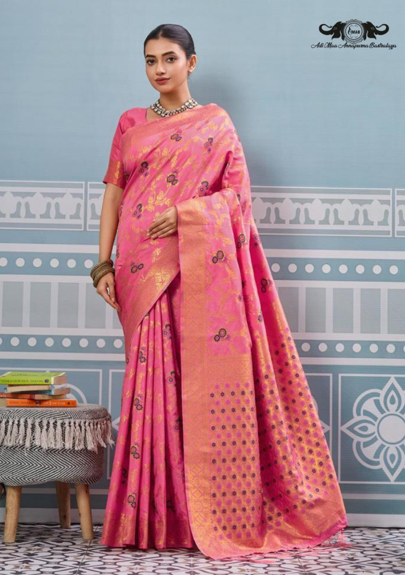 Cotton Blend Digital Print Saree with Intricate Elephant Motifs set of 6