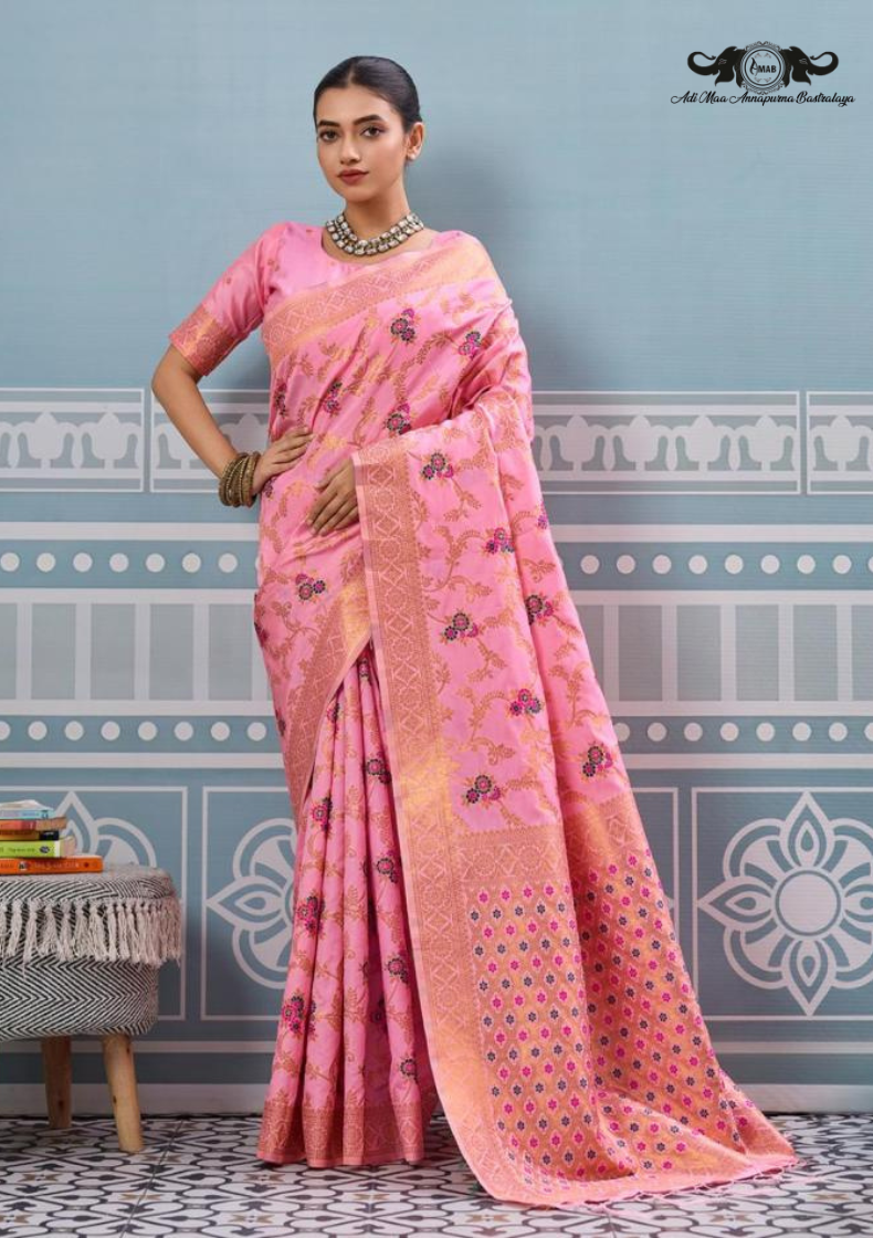 Cotton Blend Digital Print Saree with Intricate Elephant Motifs set of 6