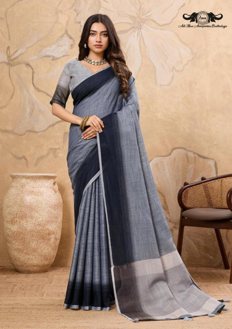 Cotton Blend Digital Print Saree with Intricate Elephant Motifs set of 6