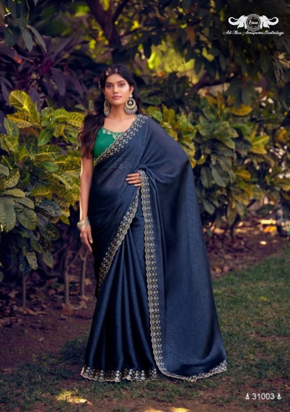 Luxurious Sanvi Silk Saree with Traditional Floral Woven Design set of 8