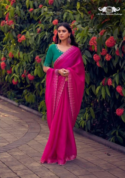 Luxurious Sanvi Silk Saree with Traditional Floral Woven Design set of 8