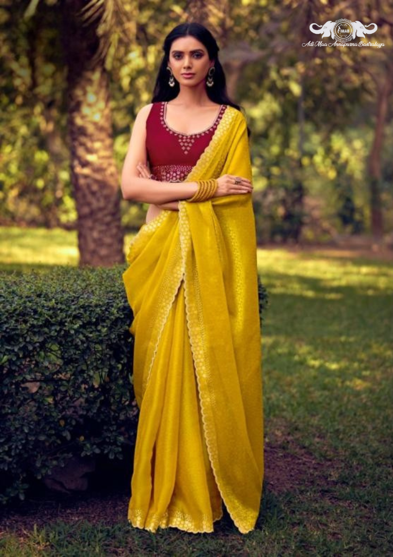 Luxurious Sanvi Silk Saree with Traditional Floral Woven Design set of 8