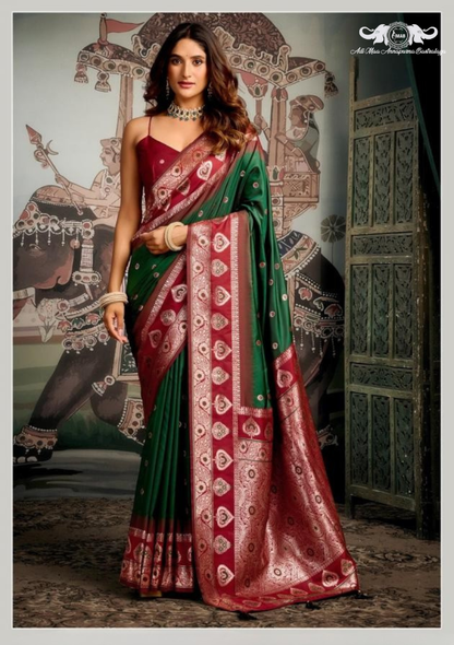 Cotton Blend Digital Print Saree with Intricate Elephant Motifs set of 6