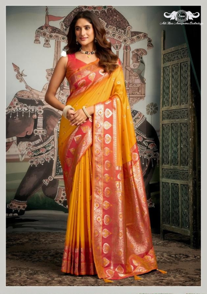 Cotton Blend Digital Print Saree with Intricate Elephant Motifs set of 6