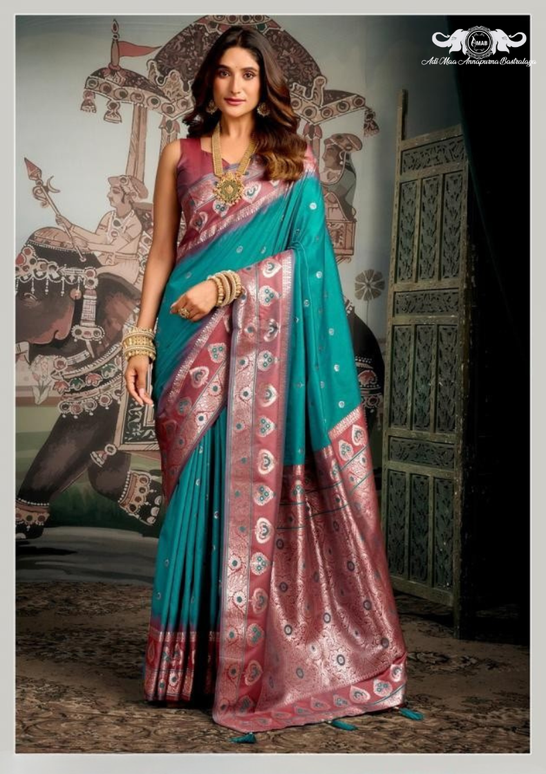 Cotton Blend Digital Print Saree with Intricate Elephant Motifs set of 6