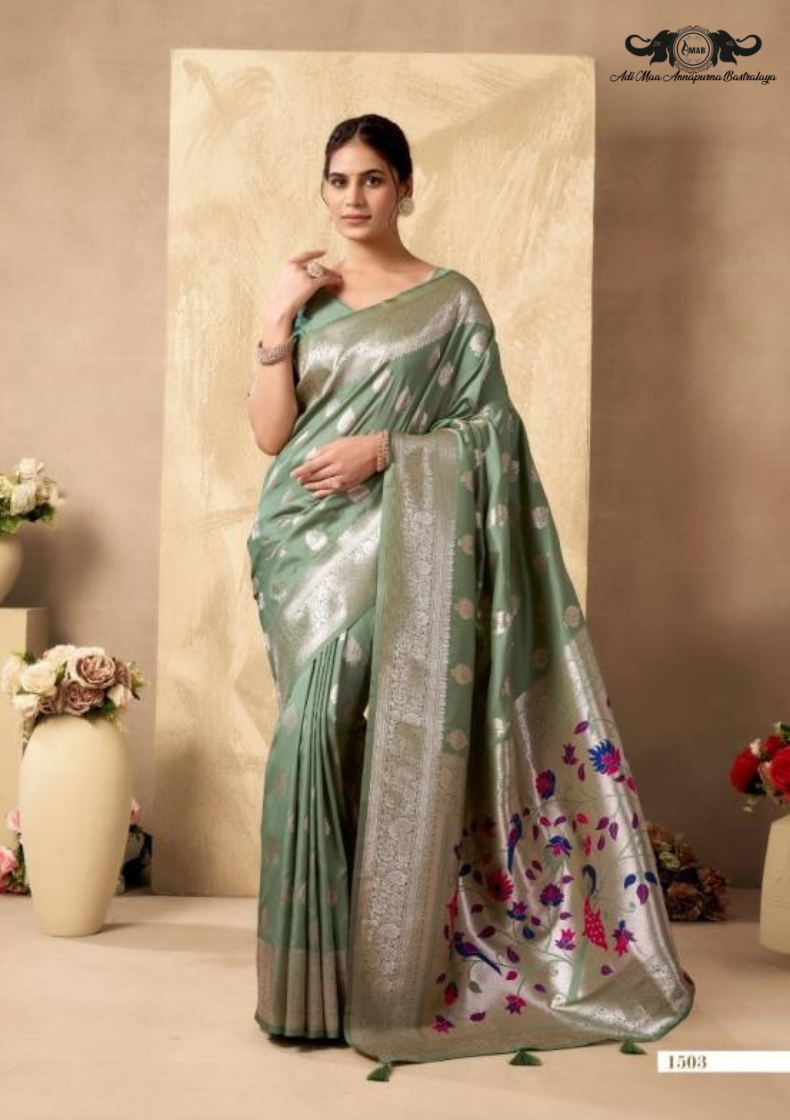 Cotton Blend Digital Print Saree with Intricate Elephant Motifs set of 2