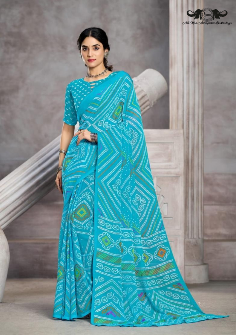 Cotton Blend Digital Print Saree with Intricate Elephant Motifs set of 12