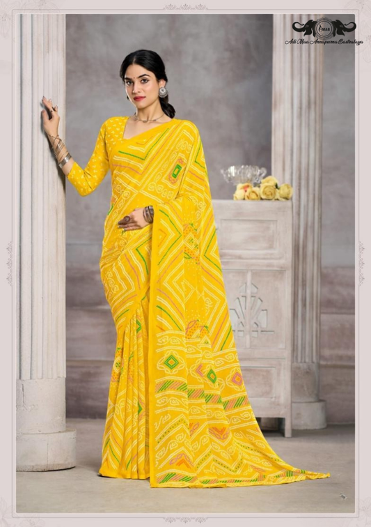 Cotton Blend Digital Print Saree with Intricate Elephant Motifs set of 12