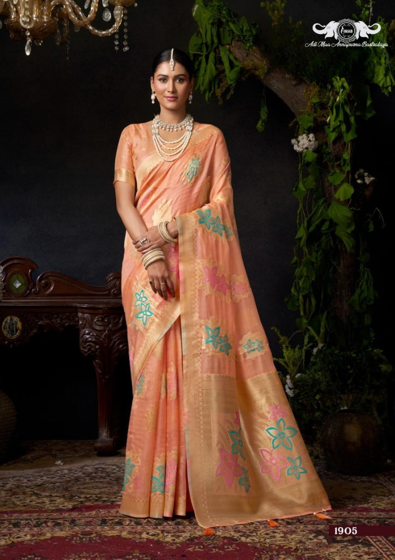 Cotton Blend Digital Print Saree with Intricate Elephant Motifs set of 4