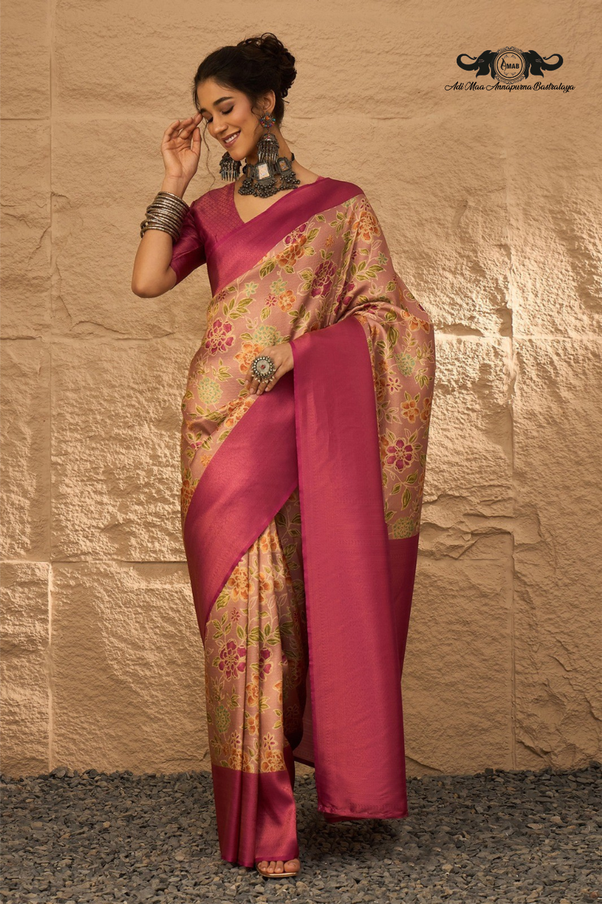 Modern Digital Print Saree with Rich Contrast Border
