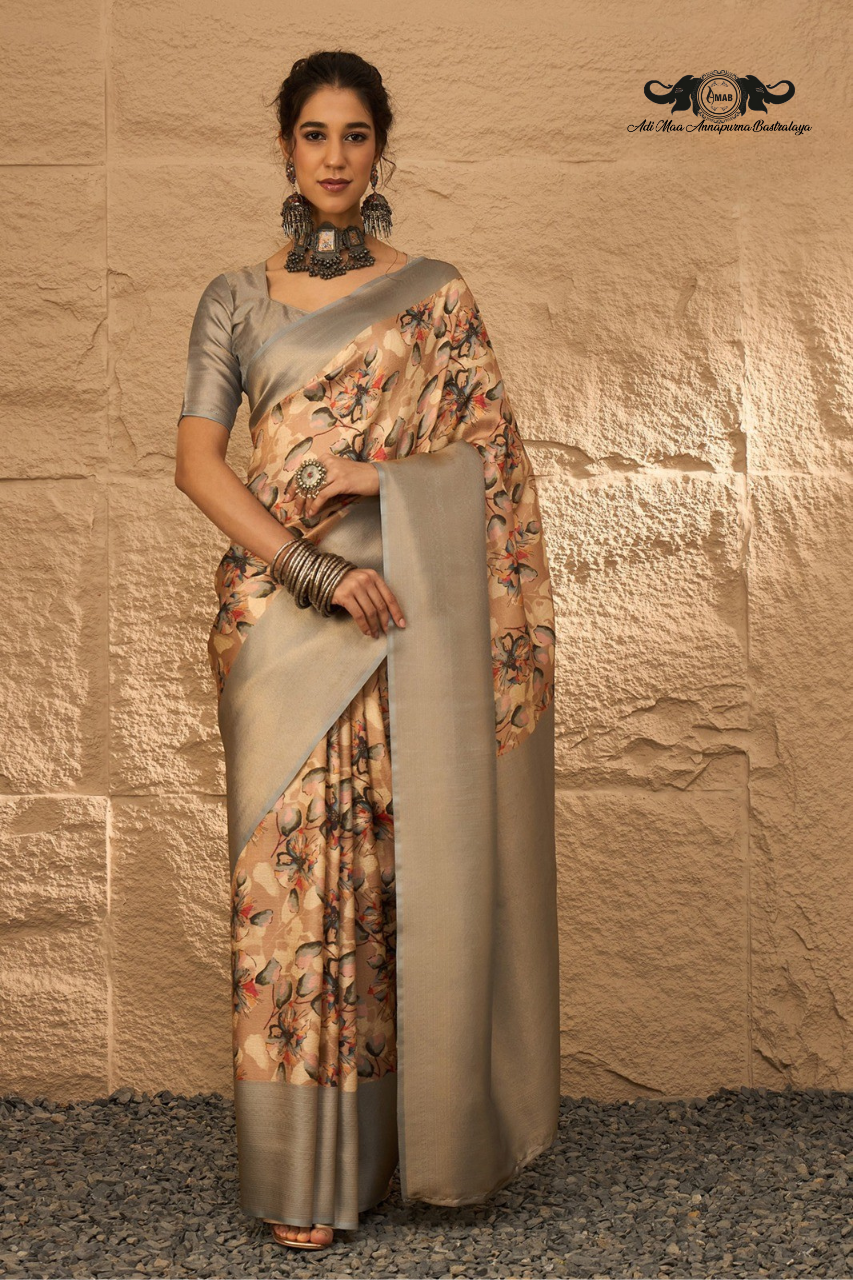 Modern Digital Print Saree with Rich Contrast Border
