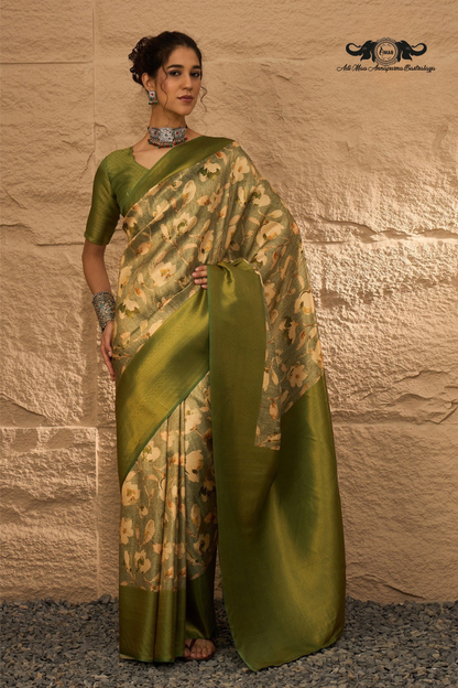 Modern Digital Print Saree with Rich Contrast Border