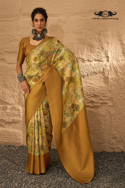 Modern Digital Print Saree with Rich Contrast Border