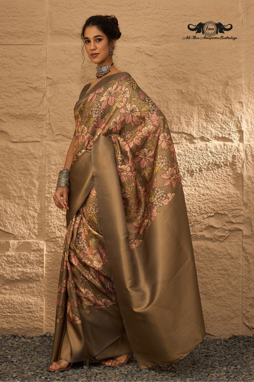 Modern Digital Print Saree with Rich Contrast Border